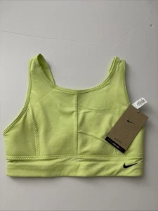 Sujetador deportivo Nike Swoosh para niñas jóvenes soporte medio lima talla Lrg grande L NUEVO - Imagen 1 de 4