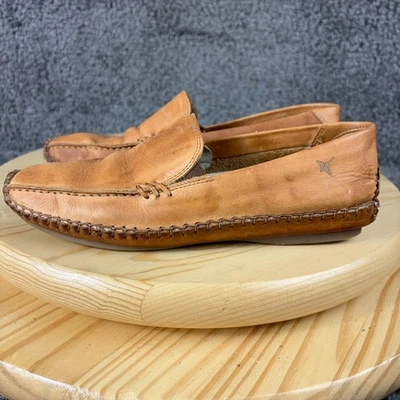 Pikolinos Zapato Jerez Cuero Mocasín Plano Mujer Talla 6 Tostado Mocasín Sin Cordones Foto 1 de 4