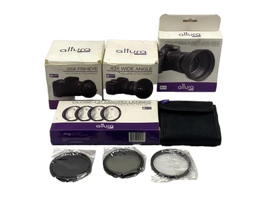 KIT Altura 58 mm Lente Ojo de Pez y Gran Angular, Parasol y Paquete de 7 Filtros de Lente Foto 1 de 4