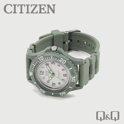 CITIZEN Q&Q Solar Divers Style Watch 100m (10ATM) Green E02A-005VK JDM Model - Image 1 of 2