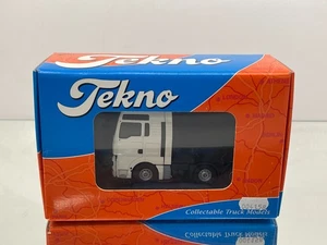 TEKNO HOLLAND MAN TGA 26.530 DOUBLE AXLE STEERING -WHITE 1:50- GOOD IN BOX - Picture 1 of 10