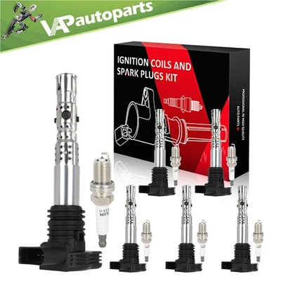 6 Bobina de encendido y bujía UF411 para Audi A6 Quattro 2003-2004 2,7 L V6 Foto 1 de 4