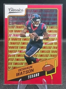 2021 Panini Classics Timeless Tributes Red /75 Deshaun Watson #11 - Imagen 1 de 3