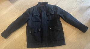 Gap Boys Zip Up Jacket Size Medium Gray/black with Lots of Pockets Pre-Owned - Picture 1 of 6