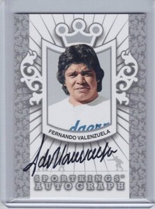 2013 FERNANDO VALENZUELA ITG SPORTKINGS SERIES F AUTOGRAPH SILVER #d /30