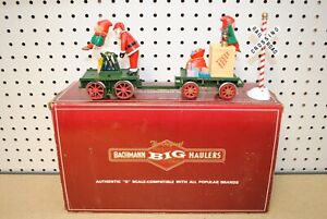Bachmann 96240 Green Christmas Santa & Elves Hand Car w/Trailer *G-Scale* N-R