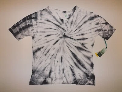 Camisa Tie Dye Green Tea Gris Oscuro Blanco M Mediana Manga Corta Nueva con Etiquetas Para Mujer  Foto 1 de 2