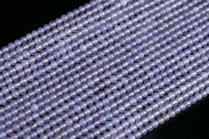 2 mm Natürliche Lavendel Lila Malaysische Jade Perlen Klasse AAA Rund Lose Perlen 15 Zoll - Bild 1 von 3