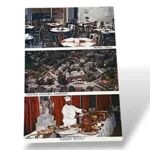 Tarjeta postal Hotel Viking Newport Rhode Island cromada B428 - Imagen 1 de 2