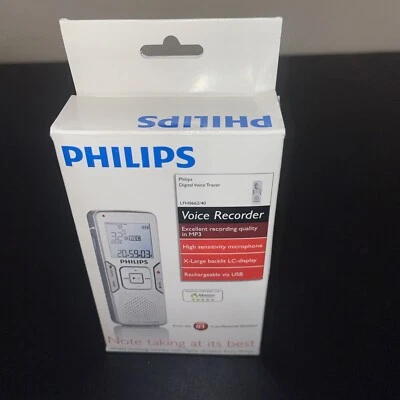 Philips Digital Voice Tracer Digital MP3 Recorder LFH0662/40 USB NIB - Image 1 of 4