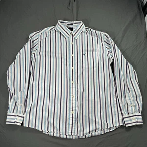 American Eagle "Vintage Slim Fit" Long Sleeve Button-Up Pocket Shirt Stripe XL - Picture 1 of 6