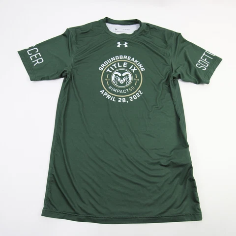 Colorado State Rams Under Armour Short Sleeve Shirt Men's Green Used Cover