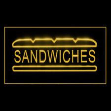 110115 Sandwiches Cafe Bar Shop Restaurant Open Display LED Light Neon Sign