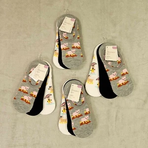 Xhilaration Rainy Barnyard Animals 12pk Liner Socks Women One Size Heel Grips - Picture 1 of 6