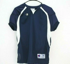 Camiseta deportiva de fútbol americano juvenil Champion Challenger talla mediana azul marino y blanca - Imagen 1 de 9