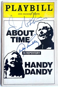 "ABOUT TIME / HANDY DANDY" JAMES WHITMORE SIGNED PLAYBILL 1990 HOUSEMAN THEATRE - Picture 1 of 2