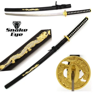 Snake Eye Tactical Black & Gold Dragon Designed Samurai Katana Schwert - Bild 1 von 6