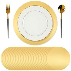 Round Paper Placemats Decorative Disposable Place Mats Table Mats For Dining Wed - Picture 1 of 6