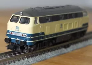 Brawa 61202 N gauge DB BR 216 diesel loco in cream & blue blue livery - Picture 1 of 19