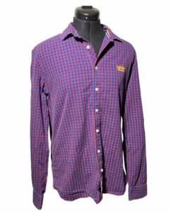 Thomas Pink Shirt Men Medium Check Long Sleeve Button up Size M - Picture 1 of 18