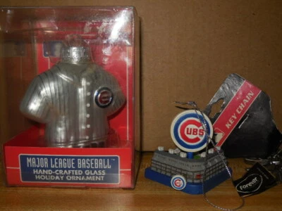  2  chicago cubs ornaments 1 key chain/ new - Image 1 of 4