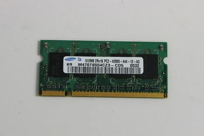 IBM 73P3843 512MB 200 PIN 2RX16 PC2-4200 SODIMM MEMORY MODULE  THINKPAD T43 - Image 1 of 4