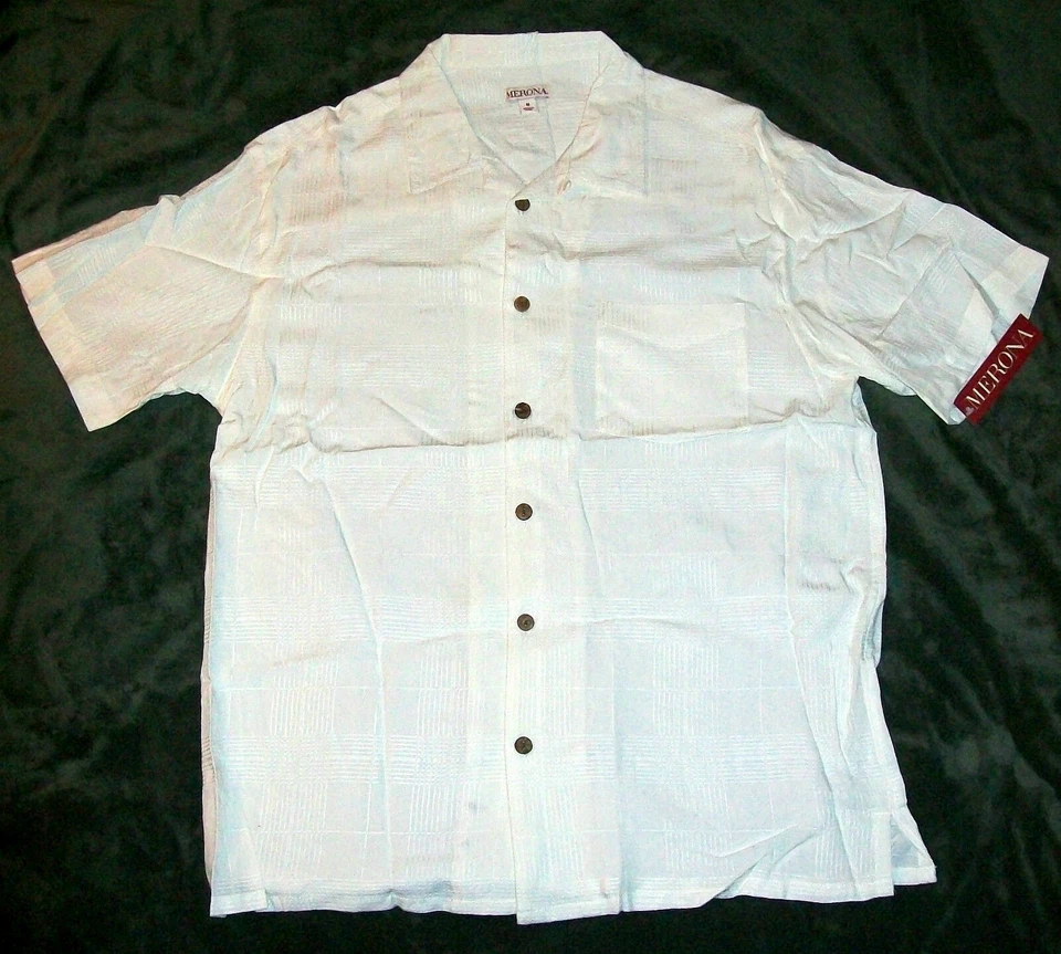 * CAMISA MERONA HOMBRE BLANCO ROTO Talla M MANGAS CORTAS NUEVA CON ETIQUETAS Foto 1 de 1