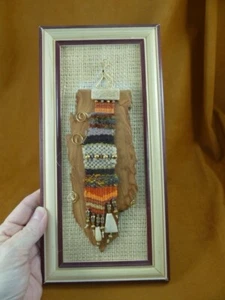 G-71 layered rust wool hand knit framed beach driftwood CA art Charlotte Vincent - Picture 1 of 5