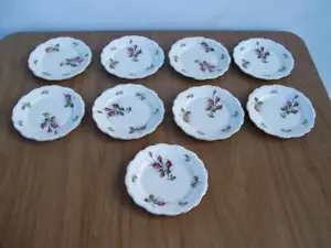 ROSENTHAL GERMANY POMPADOUR *MOSS ROSE* ( LOT OF 9 ) BREAD & BUTTER PLATES - Picture 1 of 4