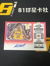 Max Christie 2022-23 Panini Contenders Optic Rookie Ticket Via Red Auto/99 #122