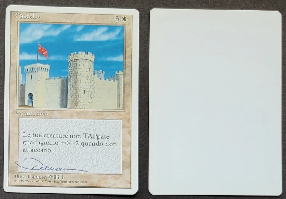 SIGNED MtG Magic Dameon Willich Artist Proof _ Italian 4E Fourth _ CASTLE _ 1/50 - Image 1 of 1