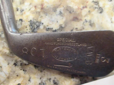 ANTIGUO EJE DE MADERA DE NOGAL AMERICANO STEWART 3 Hierro Foto 1 de 4