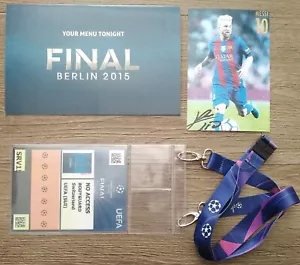 TICKET Bodygard Menü UCL Finale 6/6/2015 Juventus FC vs FC Barcelona # Messi - Picture 1 of 3