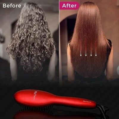 Audrey Clark Professional Ionic Hair Straightener Brush Black NEW SEALED - Image 1 of 4