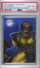 1994 Flair Marvel Mutant Genesis X-Men Blue Wolverine PSA 8 kn8
