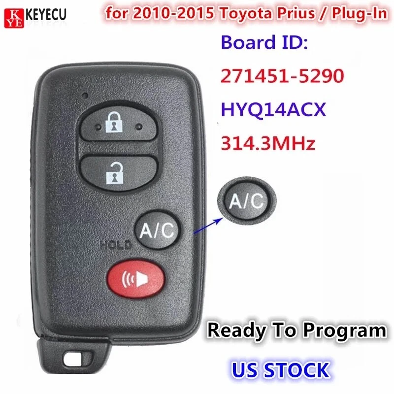 for 2010-2015 Toyota Prius / Plug-In Smart Key Remote Fob HYQ14ACX - 271451-5290 Foto 1 de 4