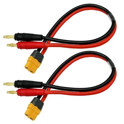 2pcs XT60H XT60 Upgarded Female Connector Plug to 4mm Banana Plugs Battery Ch... - Image 1 of 4