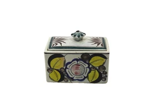 Vintage Mexikanische Volkskunst Glas mit Deckel Ceramica - Bild 1 von 8