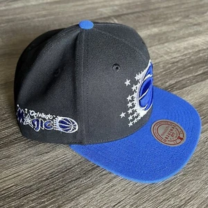 Mitchell Ness Orlando Magic Snapback Hat Black and Blue - Picture 1 of 10