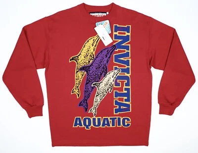INVICTA "AQUATIC" NEW WITH TAGS DEADSTOCK SWEATER - VINTAGE FELPA SWEAT SUDADERA - Immagine 1 di 4