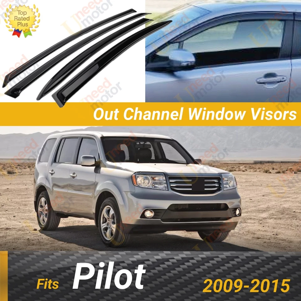 Для Honda Pilot 2009-2015 годов выпуска вентиляционные козырьки защита от дождя солнца ветра козырек - Изображение 1 из 4