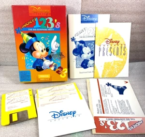 Vintage Mickey's 123's Sound Source IBM PC DOS XT EGA CGA GAME Floppy - Picture 1 of 9