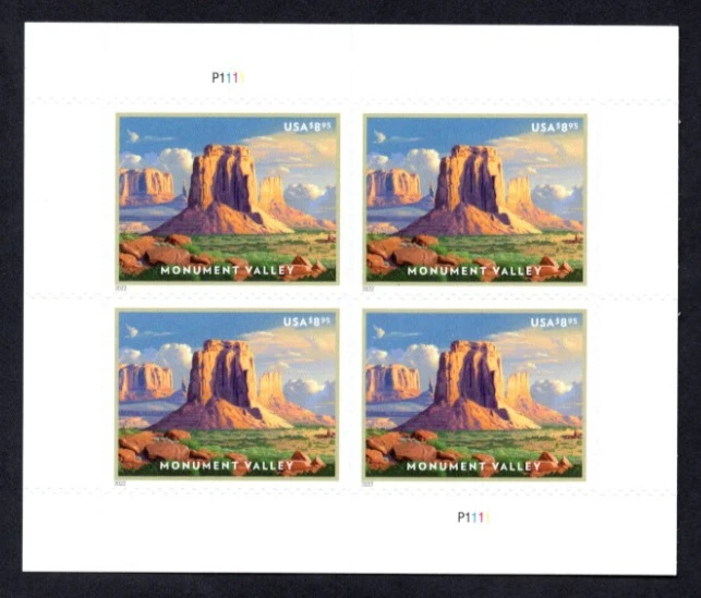 US 2008 MONUMENT VALLEY IN SHEET BLOCK OF 4 FACE VALUE $38.80 - Image 1 of 2