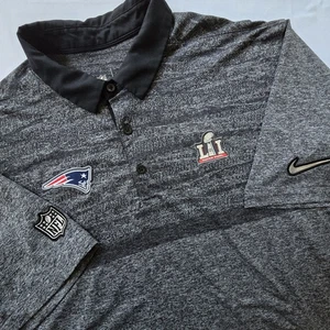 Polo New England Patriots NIKE Dri-Fit Super Bowl grigia da uomo taglia X-Large - Foto 1 di 10