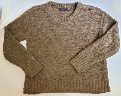 Social Standard By Sanctuary Women's Large Cara Crew Sweater Olive Green Brown - Image 1 of 4