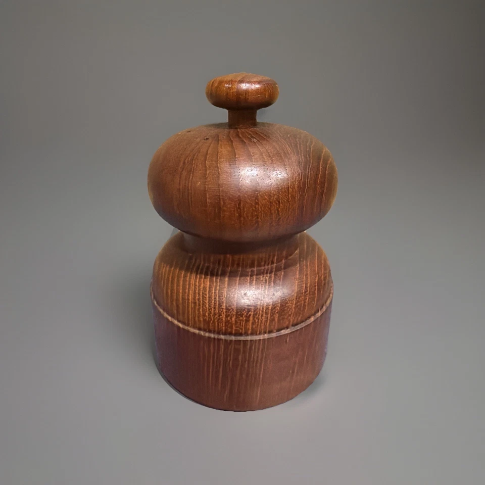 VTG Dansk Denmark 5" Tall Teak Wood Salt Shaker and Pepper Mill Grinder MCM VGC! - Image 1 of 4