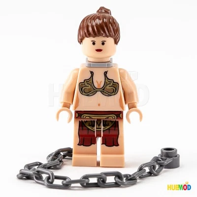 Lego Star Wars Princess Leia Jabba's Slave Outfit Minifigure w/ Chain SW0085 NEW - Image 1 of 4