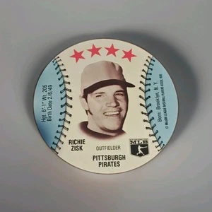 1976  MSA Disc blank back Baseball Card Richie Zisk Pittsburgh Pirates OF Vtg - Picture 1 of 2
