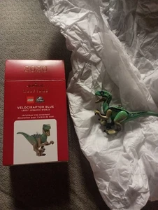 Hallmark Keepsake 2020 VELOCIRAPTOR BLUE Lego JURASSIC WORLD Ornament - Picture 1 of 6