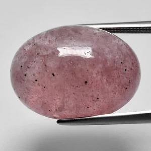 💎 20.52ct 20x14.8mm Oval Cabochon Natural Pink Quartz - Africa Gemstone - Picture 1 of 4